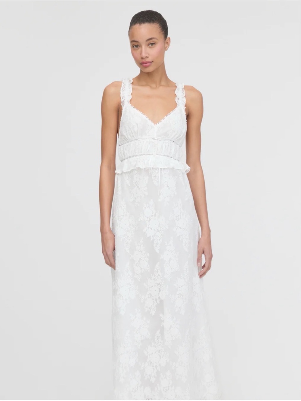 Hill House: The Bonnie Nightgown - White Magnolia Lace.